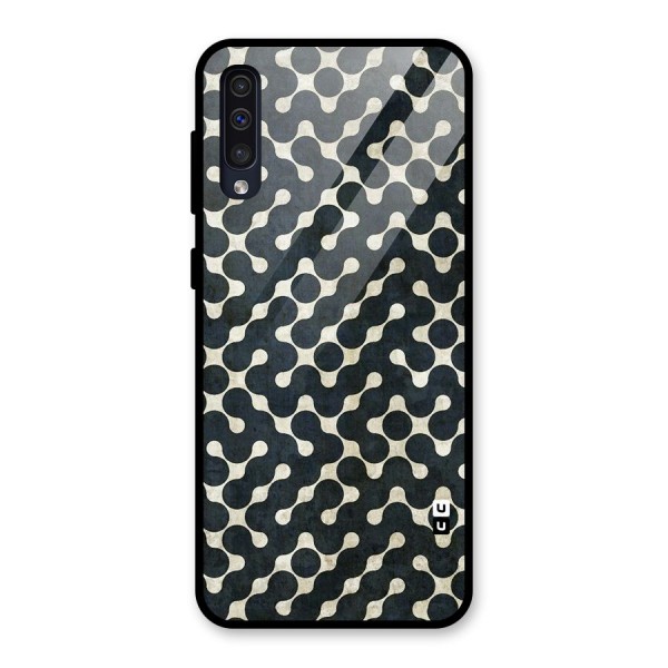 Black Maze Design Glass Back Case for Galaxy A50s