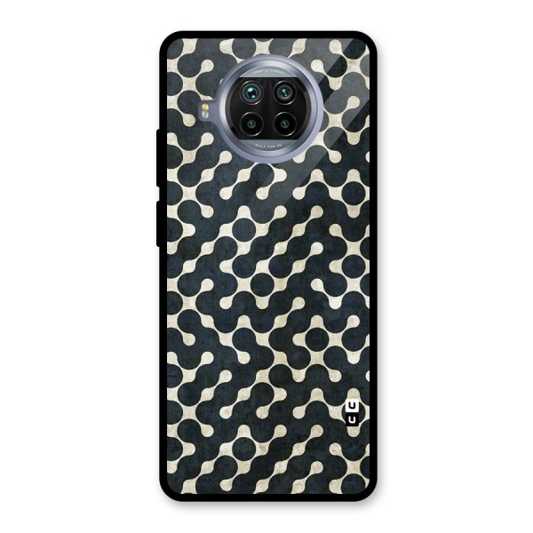 Black Maze Design Glass Back Case for Mi 10i