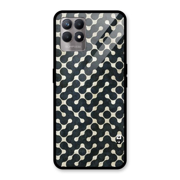 Black Maze Design Glass Back Case for Realme 8i