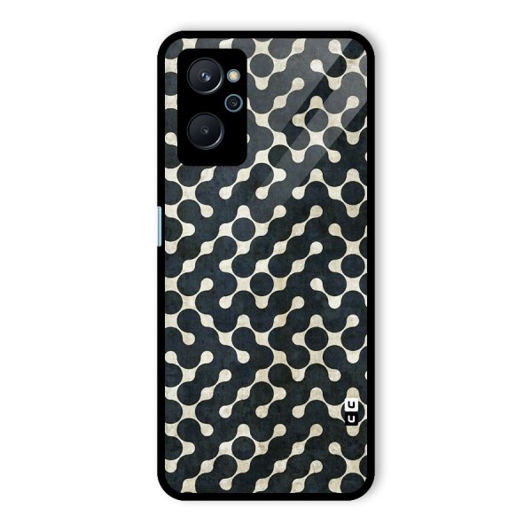 Black Maze Design Glass Back Case for Realme 9i