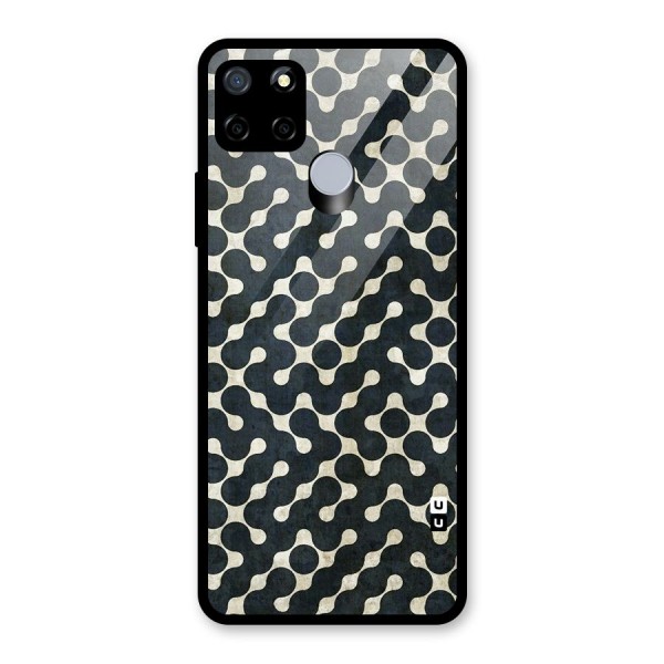 Black Maze Design Glass Back Case for Realme C15