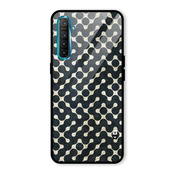 Black Maze Design Glass Back Case for Realme XT