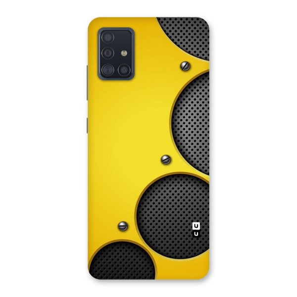 Black Net Yellow Back Case for Galaxy A51