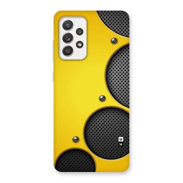 Black Net Yellow Back Case for Galaxy A52