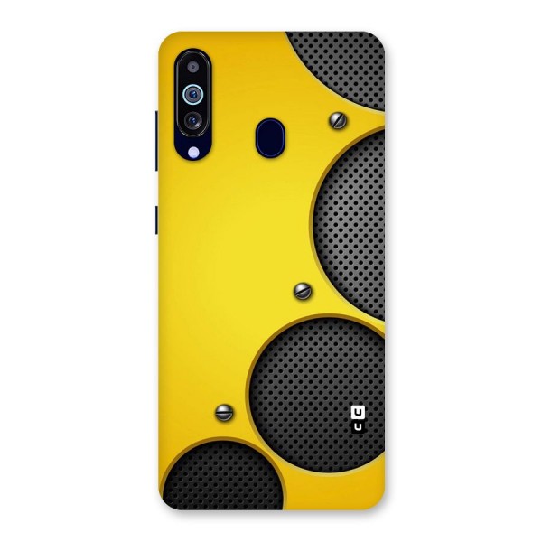 Black Net Yellow Back Case for Galaxy A60