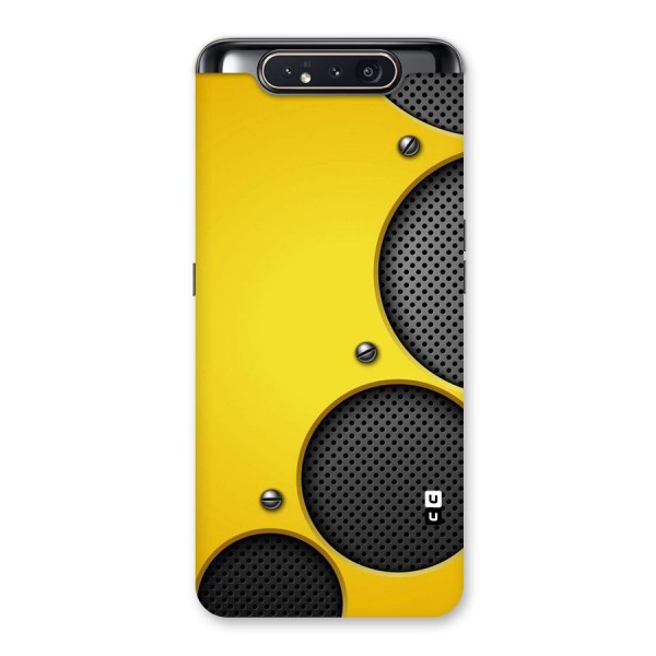 Black Net Yellow Back Case for Galaxy A80