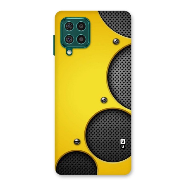 Black Net Yellow Back Case for Galaxy F62