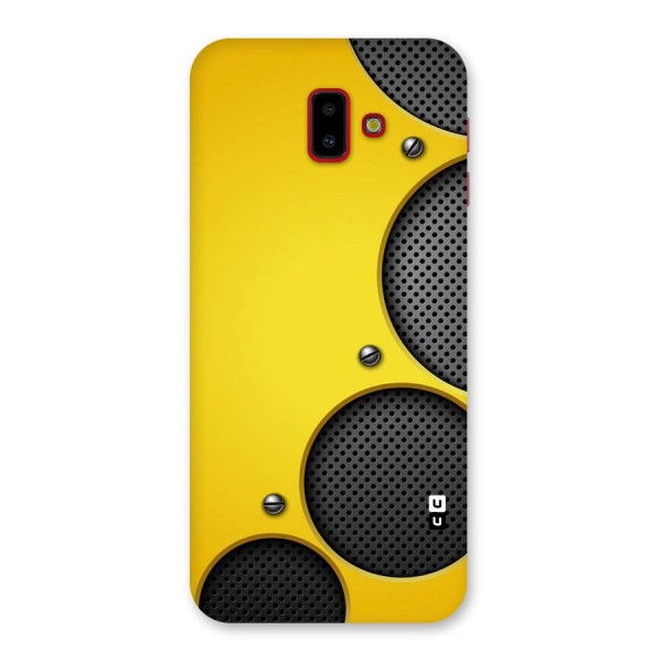 Black Net Yellow Back Case for Galaxy J6 Plus