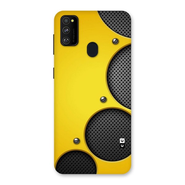 Black Net Yellow Back Case for Galaxy M21