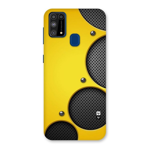 Black Net Yellow Back Case for Galaxy M31