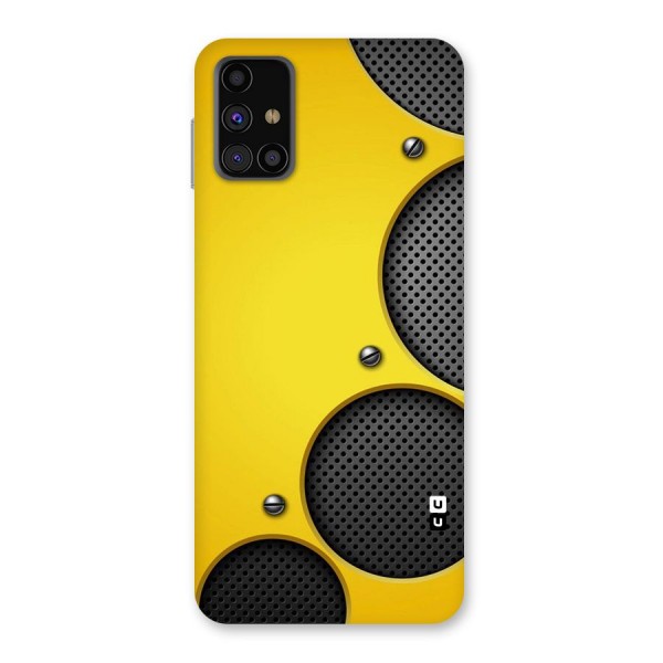 Black Net Yellow Back Case for Galaxy M31s