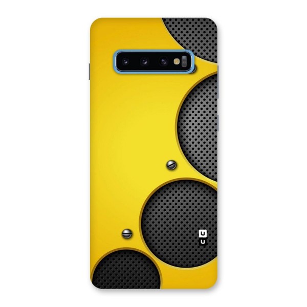 Black Net Yellow Back Case for Galaxy S10 Plus