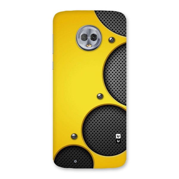 Black Net Yellow Back Case for Moto G6