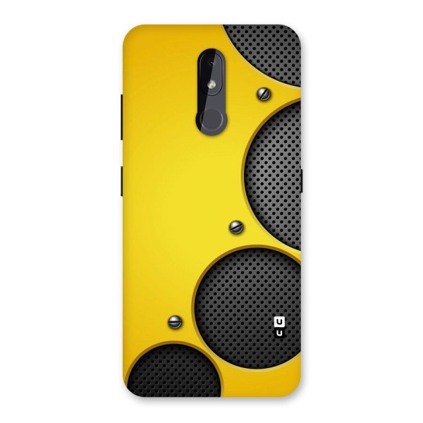 Black Net Yellow Back Case for Nokia 3.2