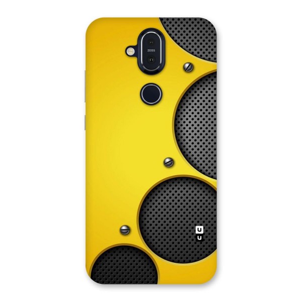 Black Net Yellow Back Case for Nokia 8.1