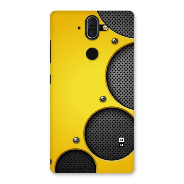 Black Net Yellow Back Case for Nokia 8 Sirocco