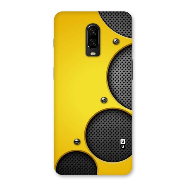 Black Net Yellow Back Case for OnePlus 6T