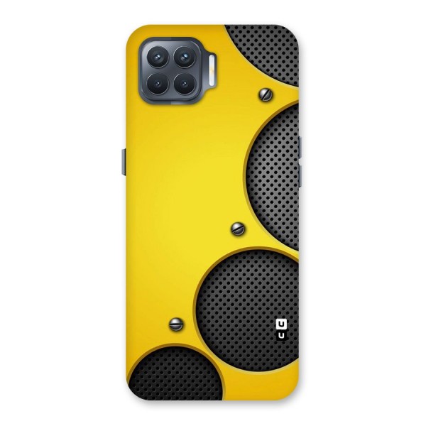 Black Net Yellow Back Case for Oppo F17 Pro