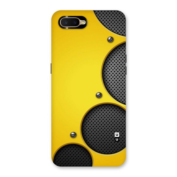 Black Net Yellow Back Case for Oppo K1