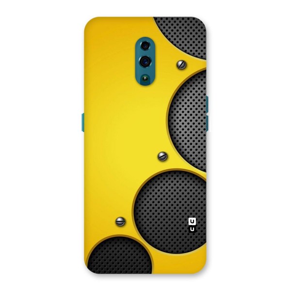 Black Net Yellow Back Case for Oppo Reno