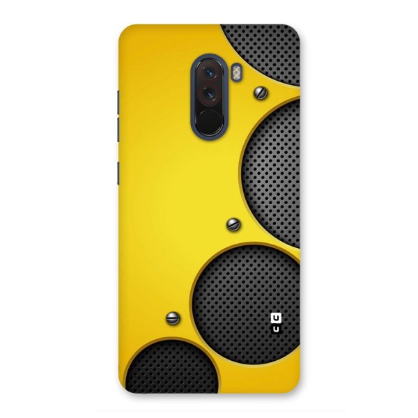 Black Net Yellow Back Case for Poco F1