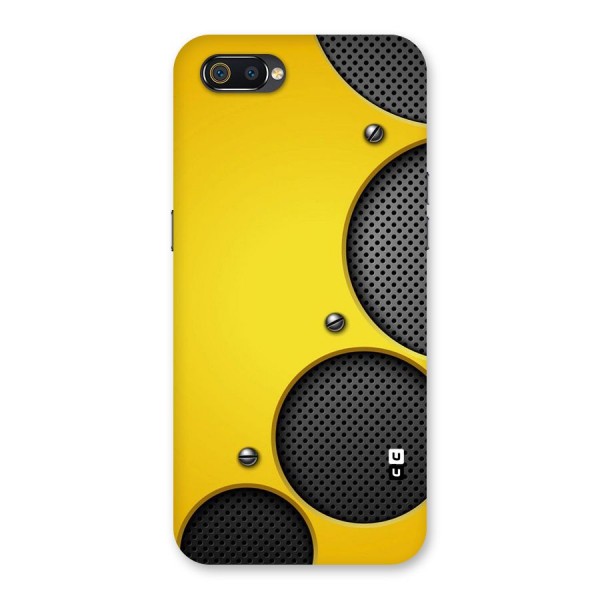 Black Net Yellow Back Case for Realme C2