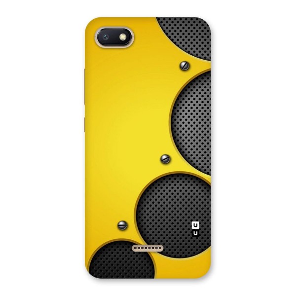 Black Net Yellow Back Case for Redmi 6A