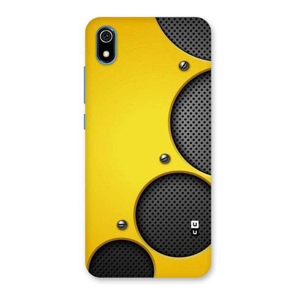 Black Net Yellow Back Case for Redmi 7A