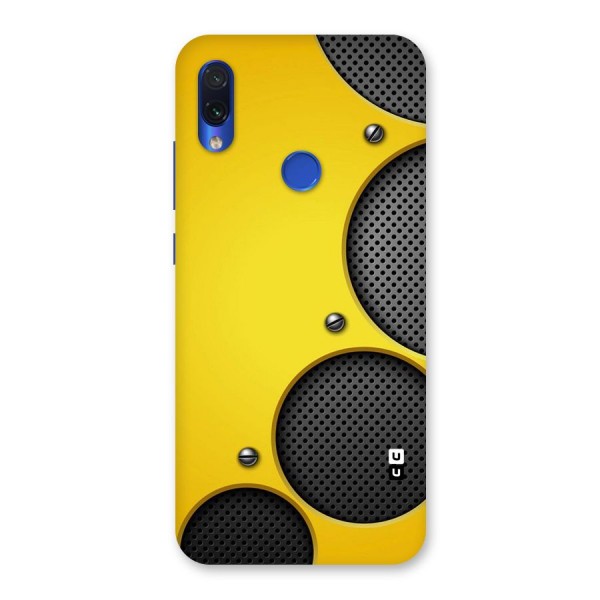 Black Net Yellow Back Case for Redmi Note 7