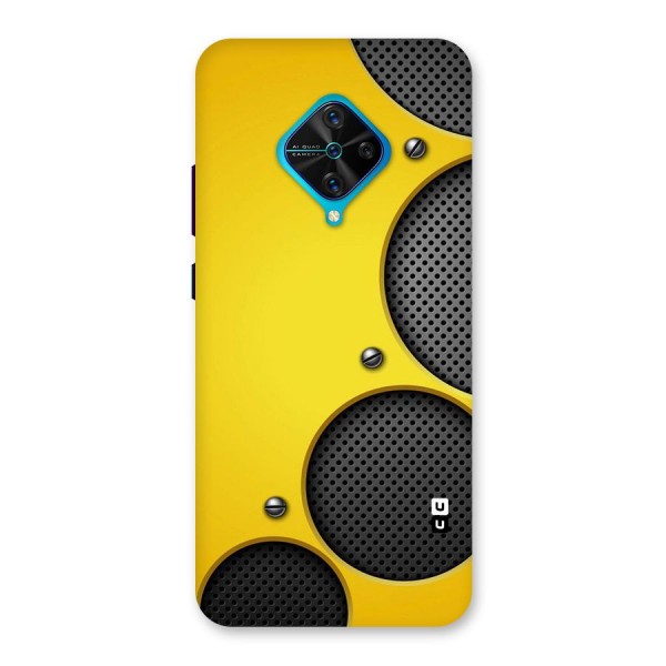 Black Net Yellow Back Case for Vivo S1 Pro