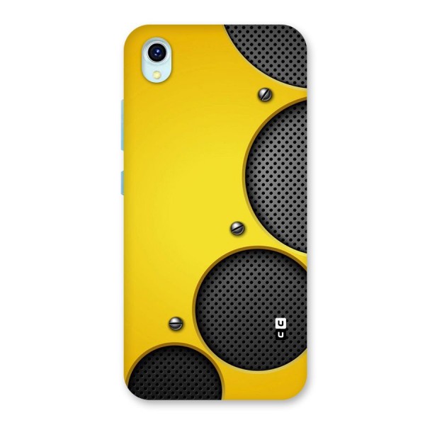 Black Net Yellow Back Case for Vivo Y1s