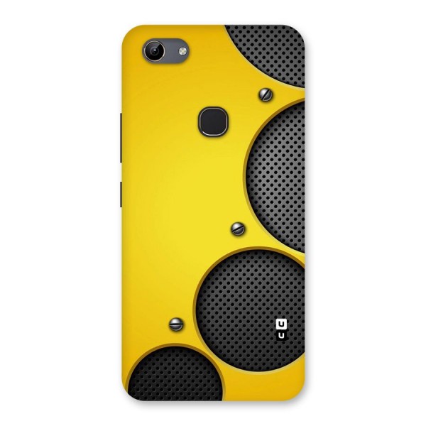 Black Net Yellow Back Case for Vivo Y81