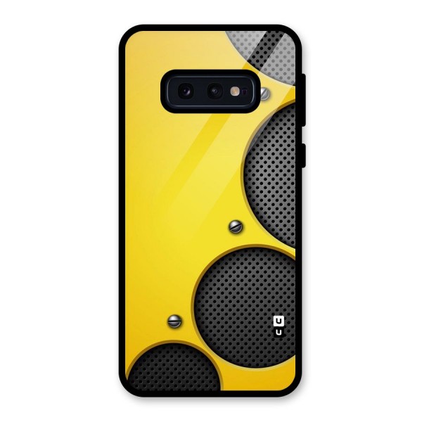 Black Net Yellow Glass Back Case for Galaxy S10e