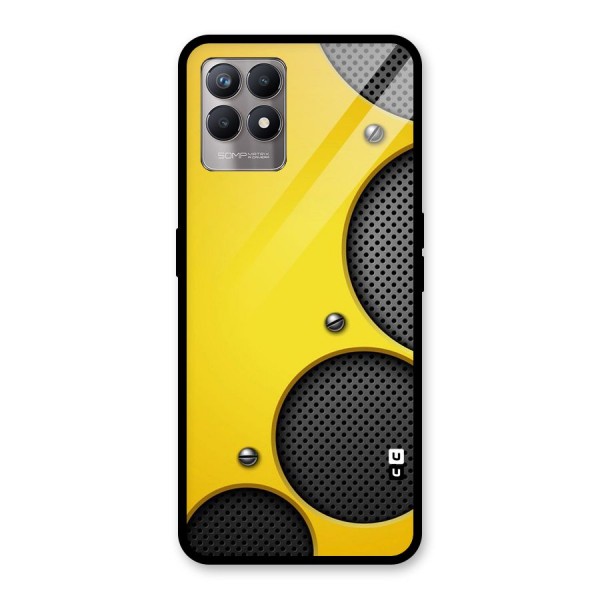 Black Net Yellow Glass Back Case for Realme 8i