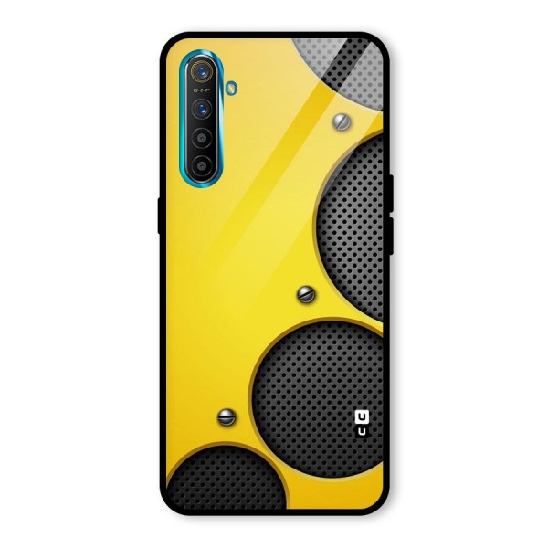 Black Net Yellow Glass Back Case for Realme XT