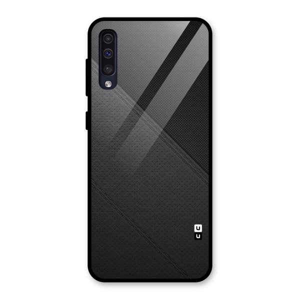 Black Polka Stripe Glass Back Case for Galaxy A50s