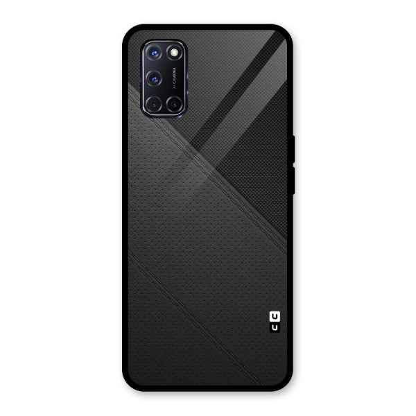 Black Polka Stripe Glass Back Case for Oppo A52