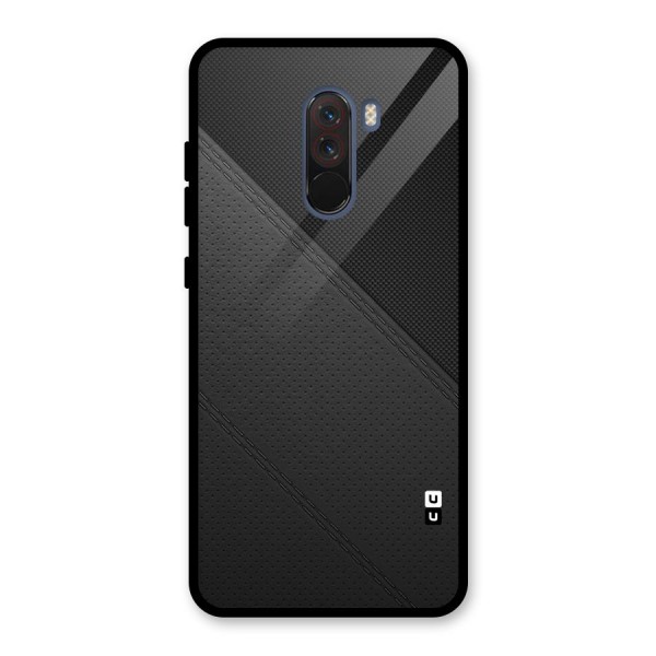 Black Polka Stripe Glass Back Case for Poco F1