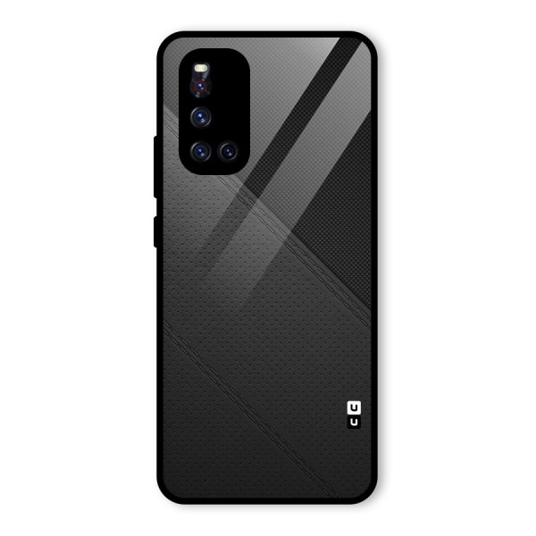 Black Polka Stripe Glass Back Case for Vivo V19