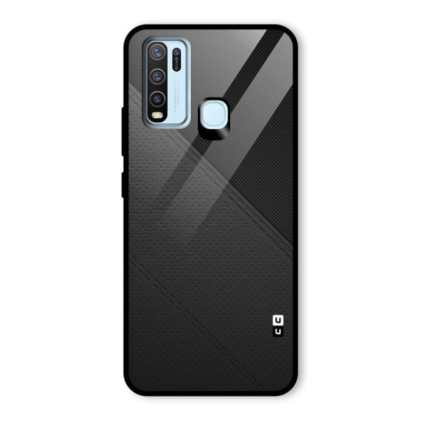 Black Polka Stripe Glass Back Case for Vivo Y50