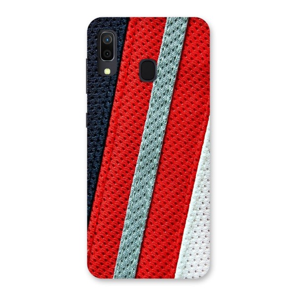 Black Red Grey Stripes Back Case for Galaxy A20