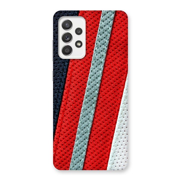 Black Red Grey Stripes Back Case for Galaxy A52