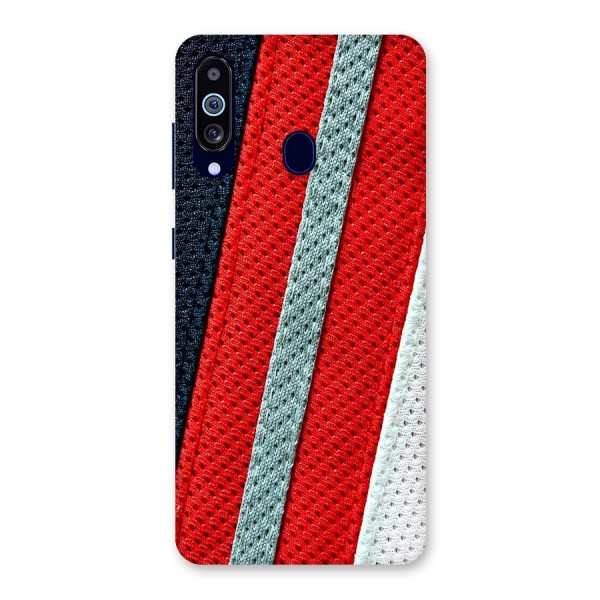 Black Red Grey Stripes Back Case for Galaxy A60