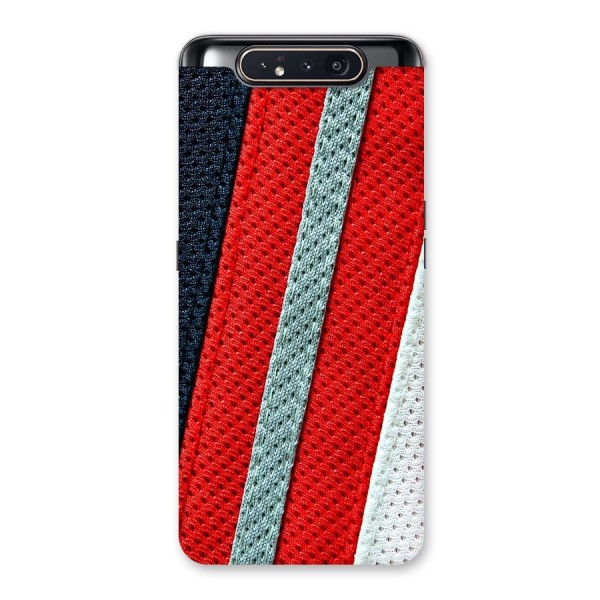 Black Red Grey Stripes Back Case for Galaxy A80