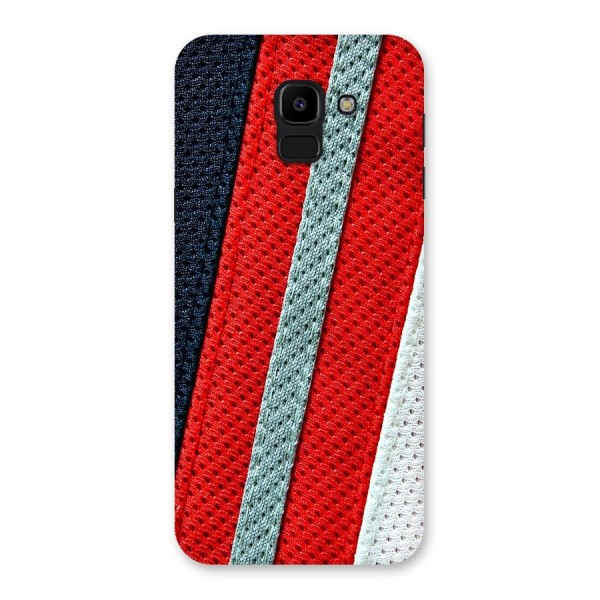 Black Red Grey Stripes Back Case for Galaxy J6