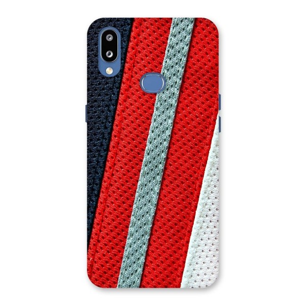 Black Red Grey Stripes Back Case for Galaxy M01s