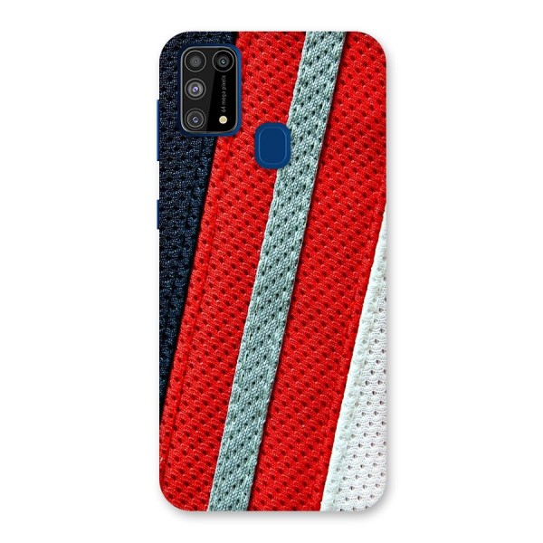 Black Red Grey Stripes Back Case for Galaxy M31