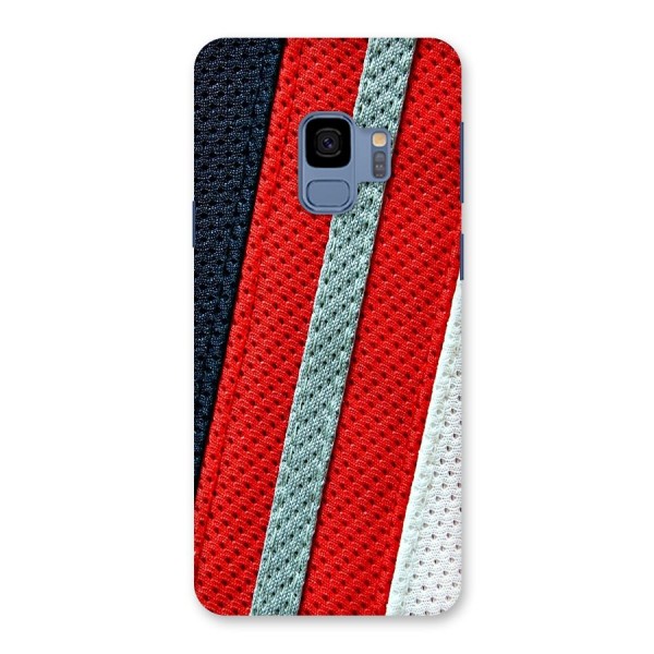 Black Red Grey Stripes Back Case for Galaxy S9