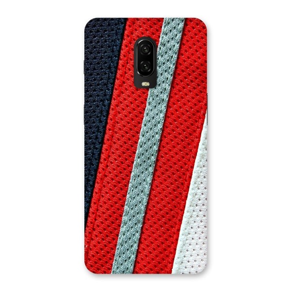 Black Red Grey Stripes Back Case for OnePlus 6T