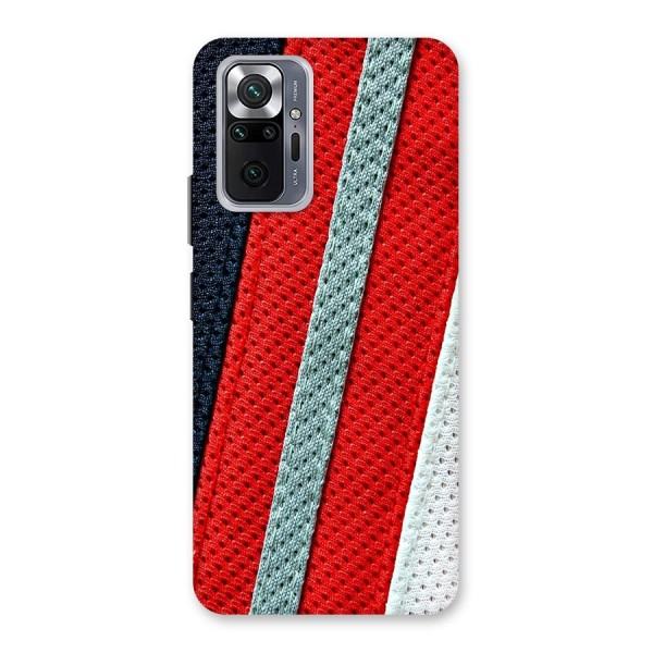Black Red Grey Stripes Back Case for Redmi Note 10 Pro